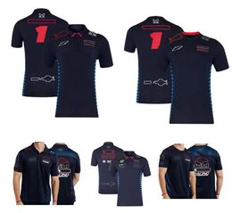 2024 New F1 racing car T-shirt men and women summer short-sleeved polo shirts with the same customised