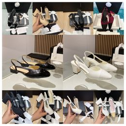 2024 Luxury Chan C Designer Dress Shoes slingback heels sandal Ballet Flats espadrilles ballerinas sandals party wedding women chunky high heels