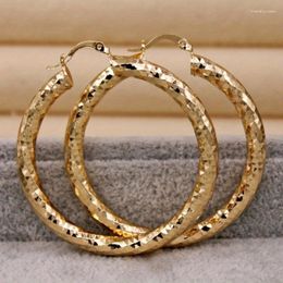 Hoop Earrings Delicate Fashion Gold Color Inlaid Female Light Luxury Engagement Wedding Temperament Jewelry Gifts