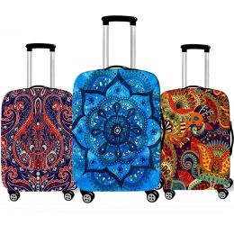 Accessories Fashion Bohemian Style Printing Leather Suitcase Cover For Travel Elastic Dustproof Luggage Cover Protective Cover