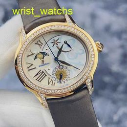 AP Grestest Wrist Watch Millennium Series Womens Watch 77315OR Original Diamond Rose Gold Dynamic Lunar Phase Display Automatic Mechanical Watch 39mm