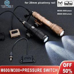 Scopes Wadsn M600C Tactical Flashlight Remote Pressure Switch Modbutton for Keymod MLok Picatinny M300A Hunting Weapon Scout Light