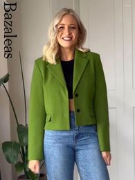 Women's Jackets Vintage Pockets Outwear Tops Notched Long Sleeve Coats Spring Store Official Green Blazer 2024