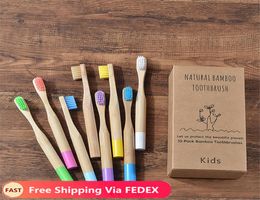 Kids Bamboo Natural Toothbrush Soft Bristles Eco Biodegradable Plastic Oral Care 10 Colors Child Hygiene9264737