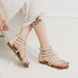 Casual Shoes Summer 2024 Wedge Sandals High Quality Fairy Open-toe Plus Size Women's Fashion Outdoor Beach Roman
