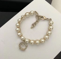 Have stamps Fashion pearl bracelets bangles Women Party Wedding Lovers gift engagement jewyelry for Bride With BOX6136946
