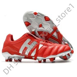 Football Boots Gift Bag Quality Accuracy High Ankle Soccer Cleats Mens Firm Ground Soft Leather Pink 2024 New Football Shoes US Size 6-11 434