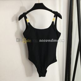 Women Sling Swimwear Breathable Backless Bathing Suit Casual Style One Piece Swimsuit Solid Colour Beachwear