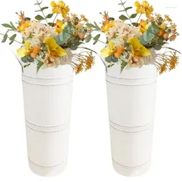 Vases 2pcs Metal Walking Sticks Stand Flower Bucket Modern Mini Umbrella Retro Holder Floor Vase For Home Decor