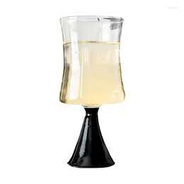 Wine Glasses Transparent Glass Straw Drinkware Tall Cup French Tea Cold Drinking Coffee Mug Milk Durable