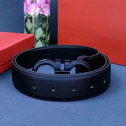 Designer Belt Fashion Buckle Genuine Leather Belt Men Woman Dress Belts Classical Letter 8 Buckle Luxury Black Waistband Belts Width 3.3 3.8cm with Box AAAAA