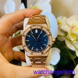 AP Wrist Watch Chronograph Womens Royal Oak Series 77451OR Automatic Machinery 18K Rose Gold Diamond Fashion Watch