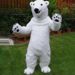 2024 High Quality Polar Bear Mascot Costume Anime Costume Christmas Halloween Advertising Birthday Party Free Shpping