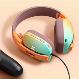 Headphones Somic G810 Wireless Bluetooth Headphone With 3 Modes Connection,35ms ultralow latency,Cool Light Wireless Gaming Headset