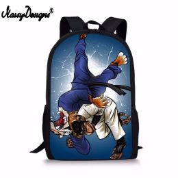 Bags NOISYDESIGNS Cool Martial Arts JUDO Design Printing Backpack for Teenage Girls Boys Children School Supplies Laptop Rucksack
