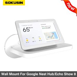 Control SOKUSIN Wall Bracket For Alexa Echo Show 8 1st 2nd Google Nest Hub Wall Mount Builtin Cable Management Smart Voice Assistant