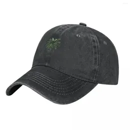 Ball Caps Palm Tree Cowboy Hat Uv Protection Solar Western Hard Beach Trucker Hats For Men Women's