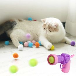 Toys Cat Toys Creative Random Colour Pompoms Games Stretch Interactive Training Plush Ball Toys for Cat Pets Supplies Accessories