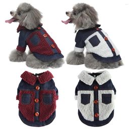 Dog Apparel Winter Pet Jacket Autumn Coat Clothes Warm Soft For Small Medium Dogs Red/White Luxury Designer Overcoat