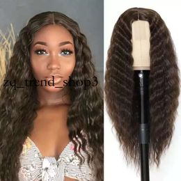 Wholesale Double Brushed Lace Human Hair Full Lace Wigs Brazilian Hair Wigs Europe and the United States Ladies in Long Hair Curls Fast Shipping 29