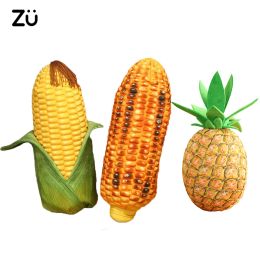 Dolls ZU Creative Simulated Food Sweet Corn Plush Pillow Cute Stuffed Plant Soft Pineapple Toy Sofa Cushions Home Decor Kids Gift