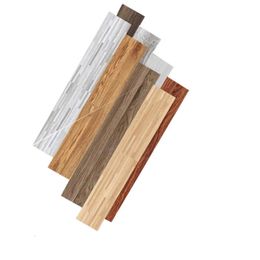 스티커 두껍게 스타일 타일 현대 바닥 나무 곡물 PVC 방수 자기 접착제 침대 옆 부엌 홈 장식 152*914 mm