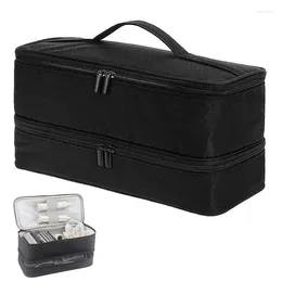 Storage Bags Hair Curler Bag Styling Tool Travel Case Organiser Double Layer Waterproof Dryer Carrying For Iron Brush