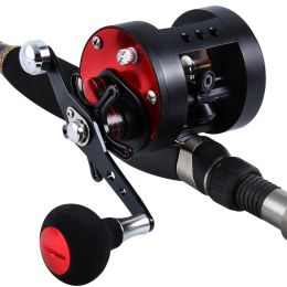 Accessories Sougayilang Trolling Fishing Reel Right/left Hand Round Baitcasting Reel Drum Reel Max Drag 8kg for Saltwater Sea Fishing