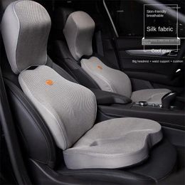 Pillow Car Headrest Memory Cotton Neck Waist Set Backrest Interior Decoration