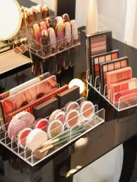 Organisation Makeup Organiser Desktop Multicell Display Box Makeup Blush Cosmetics Shelf 7compartment Plastic Eye Shadow Tray Storage Box