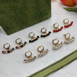 Charm Stud Earrings Vintage Designer earring for women Diamonds G Ear Rings Mens Aretes Ladies Pearl Earings Orecchini Wedding Jew243I