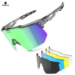 Sunglasses High Quality Cycling Polarised Glasses Sports Sunglasses Road MTB Mountain Bike Bicycle Riding Protection Goggles Eyewear 5 Lens