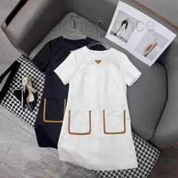 Street Style Dresses Designer 24 Summer Triangle Logo Womens Round Neck Dress Shows Slimming, Covers Flesh, Reduce Age, Slim Fit, and Loose Style Long Dress