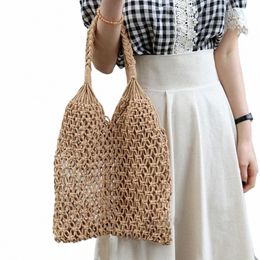 ladies Fi Summer Straw Crossbody Bag Women Beach Holiday Shop Woven Shoulder Handbag Menger Purses For Women Bags v6NI#