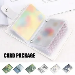 Storage Bags Holder For Women Business Card Wallet Women/men Anti-Degaussing Floral Case PU Leather Membership Cards