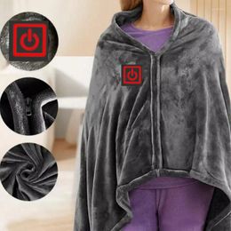 Blankets Smart Electric Blanket Wearable Flannel Shawl 3 Temperature Setting Fast Heating Control Autumn And Winter Body Warmer