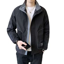 Pi Shuai maschi's Coat Spring and Autumn Trendy Brand High End Casual Trend 2023 Nuova giacca in stile da lavoro per colletti Stand Up