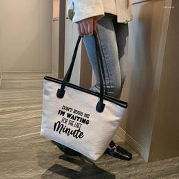 Shopping Bags Funny Letters Printed Tote Bag Gift For Friends Students Women Handbag Work Beach Book Ladies Purse Drop