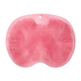 Non-slip Bathroom Exfoliating Scraper Shower Bath Mat Back Massage Brush Silicone Foot Wash Body Cleaning Bathing Tool ing