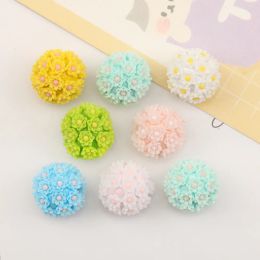 Beads Cordial Design 50Pcs 20*20MM DIY Beads/Hand Made/Flower Effect/Jewelry Findings & Components/Round Shape/Polymer Clay Bead