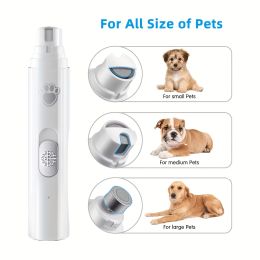 Clippers Painless USB Charging Dog Nail Grinders Rechargeable Pet Nail Clippers Quiet Electric Dog Cat Paws Nail Grooming Trimmer Tools