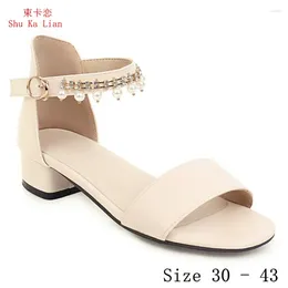 Casual Shoes Gladiator Sandals Women Pumps 3 CM Low Heel Peep Toe Heels Woman Small Plus Size 30 - 43