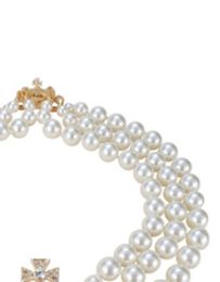 Necklaces Three Layers High Gloss Pearl Rhinestone Stone Necklace Clavicle Chain Retro Necklace Bridal Wedding Jewellery Accessories Gift