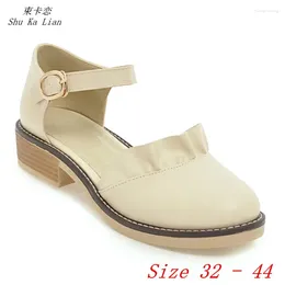 Casual Shoes Low High Heels Women D'Orsay Pumps Heel Mary Janes Stiletto Woman Wedding Small Plus Size 32 - 44