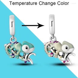 Loose Gemstones 2024 925 Silver Chameleon Dangle Charms Fit Original Brand Bracelet Pendant Diy For Jewelry Gift Making