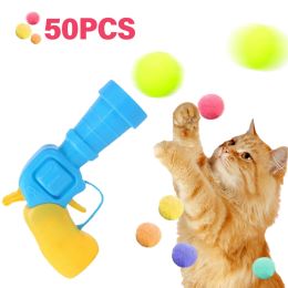 Toys Toys for Cats Kittens Puppy Accessories Interactive Launch Training Creative 50 Pcs Mini Plush Ball Toys for Dog Cat Pet Product