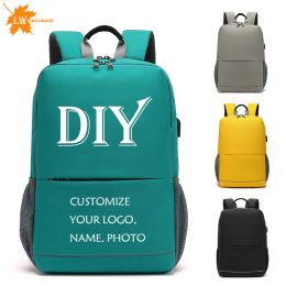 Backpacks Customized Large Capacity Backpack Men's Laptop Backpack 15.6 Teenage College Boys Girls Student Backpacks Personalized Printing