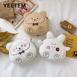 Shoulder Bags Boolar Cartoon Bear Messenger Bag Female Cute Plush Lamb Hair Japanese Girl Lolita Student Autumn Winter