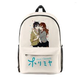 Backpack Harajuku Horimiya Hori San To Miyamura Kun Student Notebook Backpacks 3D Printed Oxford Waterproof Boys/Girls Travel Bags