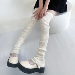 Women Socks Thigh High Stockings Legs Warmers JK Leg Knitted Foot Cover Knee Japanese Style Y2k Girls Autumn Winter